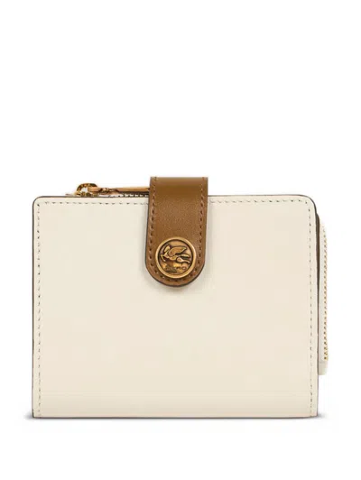 Etro Leather Wallet In White