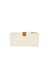 Etro Leather Wallet With Pegaso Button In White