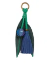 Etro Charm With Tassel And Leaves In Blue