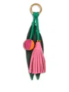 Etro Charm With Tassel And Leaves In Pink