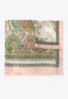 Etro Leaves-printed Rectangular Scarf In Multicolor