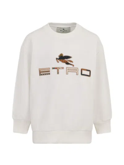 Etro Kids' Legacy Sweatshirt Mit Logo In White
