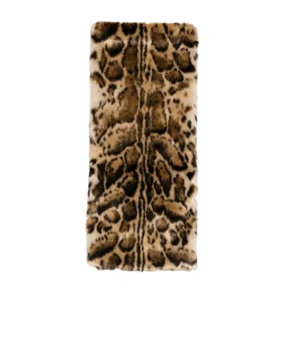 Etro Leopard-print Floral-print Scarf In Green