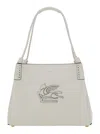 Etro Libra White Shoulder Bag With Maxi Logo On The Front In Leather Woman In White