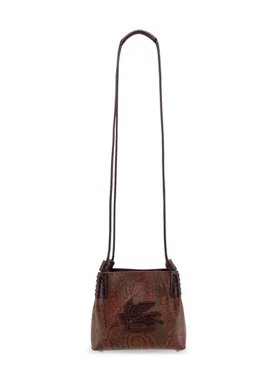 Etro Libra Brown Jacquard Crossbody Bag