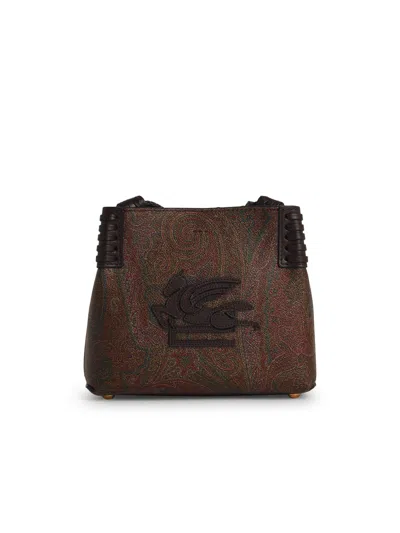 Etro 'libra' Brown Jacquard Crossbody Bag