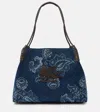 Etro Womens Denim Blue Scuro Libra Denim Shoulder Bag In Blue