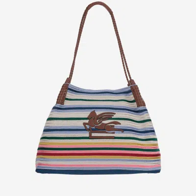 Etro Libra Medium Fabric Shopping Bag In Multicolour