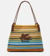 Etro Libra Medium Striped Tote Bag In Multi