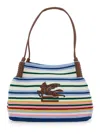 Etro 'libra' Multicolor Shoulder Bag With Maxi Logo On The Front In Multicolor