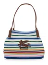 Etro Libra Multicolor Shoulder Bag With Maxi Logo On The Front In Fabric Woman In Multicolor
