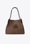Etro Mini Paisley Jacquard Tote Handbag In Brown