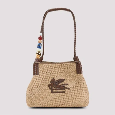 Etro Libra S Rafia Shoulder Bag Unica