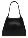 Etro 'libra' Black Shopper With Tone On Tone Pegaso Motif In Black