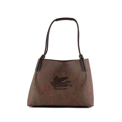 Etro Libra Small Shopping Bag In Arnica In Brown