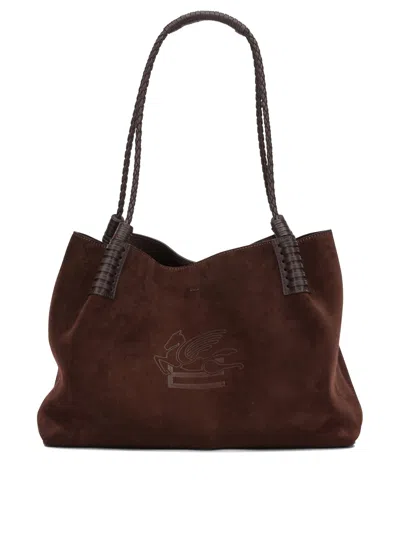 Etro "libra" Small Shoulder Bag In Brown