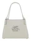 Etro Libra White Shoulder Bag With Maxi Logo On The Front In Leather Woman In White