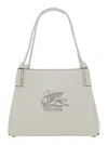 Etro Libra White Shoulder Bag With Maxi Logo On The Front In Leather Woman In White