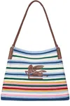 Etro Libra Medium Fabric Shopping Bag In Red