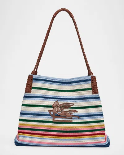 Etro Libra Medium Fabric Shopping Bag In Multi
