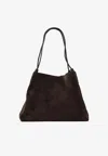 Etro Libra Suede Shoulder Bag In Brown