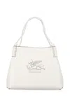 Etro 'libra' White Shoulder Bag With Maxi Logo On The Front In Leather Woman