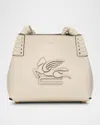 Etro Leather Shopping Bag In White