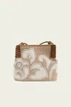 Etro Libra Xs Raffia Crossbody Bag In Natural White