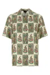 Etro Silk Shirt With Floral Print In Beige