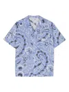 Etro Paisley-print Cotton Shirt In Blue