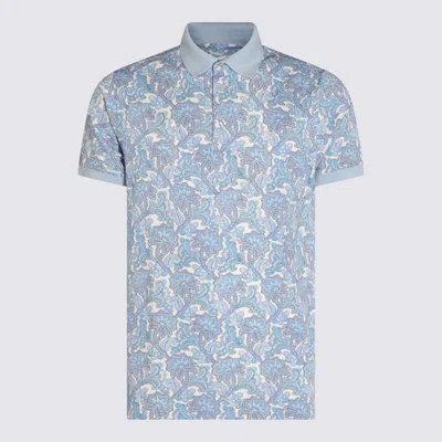 Etro Light Blue Cotton Polo Shirt