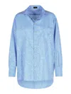 Etro Oversize-hemd Mit Pegaso In Light Blue