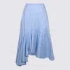 Etro Light Blue Cotton Skirt In Blue