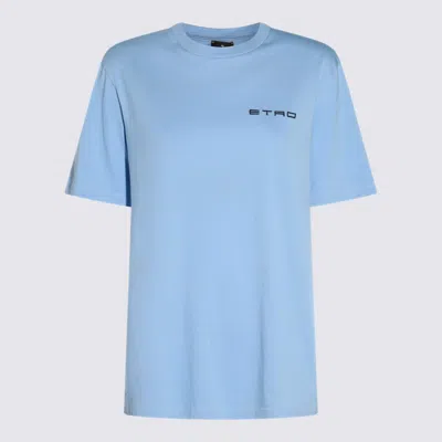 ETRO ETRO LIGHT BLUE COTTON T-SHIRT