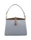 Etro Curved-frame Leather Shoulder Bag In Blue
