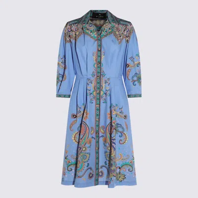 Etro Light Blue Midi Dress