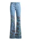 Etro Light Blue Patterned Jeans In Blue