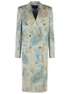 Etro Light Blue Polyester Blend Coat Women In Blue
