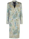 Etro Light Blue Polyester Blend Coat Women In Blue