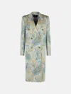 Etro Light Blue Polyester Blend Coat In Light Blue