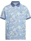 Etro Polo Shirt With Print In Light Blue