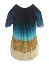 Etro Silk Dress In Azzurro