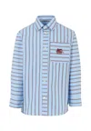 Etro Light Blue Shirt For Boy With Pegasus In Blue