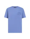 Etro Pegaso-embroidered Cotton T-shirt In Blue