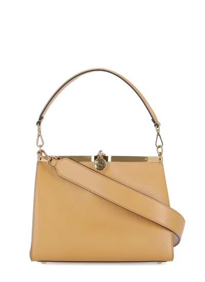 Etro Light Brown Medium Vela Bag In Beige