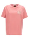 Etro Light Pink Logo Embroidery T-shirt In Light Pink