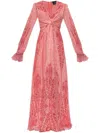 Etro Printed Twisted Silk Maxi Dress In Light Pink