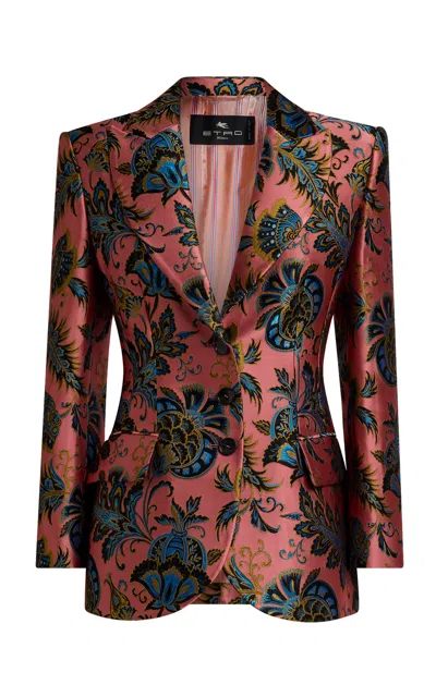 Etro Lightweight Brocade Blazer In Multi