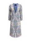 Etro Paisley Print Duster Coat In Gnawed Blue