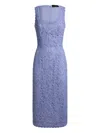 Etro , Etuikleid Mit Paisley-makramee-spitze, Damen, Violett, Grösse 46 In Blue